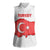 Turkey Flag Map Red and White Women Sleeveless Polo Shirt with National Symbol
