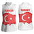 Turkey Flag Map Red and White Women Sleeveless Polo Shirt with National Symbol