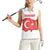 Turkey Flag Map Red and White Women Sleeveless Polo Shirt with National Symbol