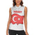 Turkey Flag Map Red and White Women Sleeveless Polo Shirt with National Symbol