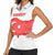 Turkey Flag Map Red and White Women Sleeveless Polo Shirt with National Symbol