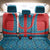 Blue Turkish Traditional Pattern and Red Back Car Seat Cover with National Flag Emblem