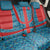 Blue Turkish Traditional Pattern and Red Back Car Seat Cover with National Flag Emblem