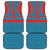 Blue Turkish Traditional Pattern and Red Car Mats with National Flag Emblem