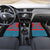 Blue Turkish Traditional Pattern and Red Car Mats with National Flag Emblem