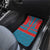 Blue Turkish Traditional Pattern and Red Car Mats with National Flag Emblem