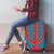 Blue Turkish Traditional Pattern and Red Luggage Cover with National Flag Emblem