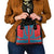 Blue Turkish Traditional Pattern and Red Shoulder Handbag with National Flag Emblem