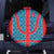 Blue Turkish Traditional Pattern and Red Spare Tire Cover with National Flag Emblem