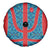 Blue Turkish Traditional Pattern and Red Spare Tire Cover with National Flag Emblem