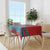 Blue Turkish Traditional Pattern and Red Tablecloth with National Flag Emblem
