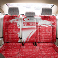 Turkey National Flag and Pattern Design Back Car Seat Cover with Red Brush Stroke Effect