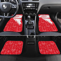 Turkey National Flag and Pattern Design Car Mats with Red Brush Stroke Effect