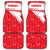 Turkey National Flag and Pattern Design Car Mats with Red Brush Stroke Effect