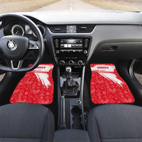 Turkey National Flag and Pattern Design Car Mats with Red Brush Stroke Effect