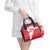Turkey National Flag and Pattern Design Shoulder Handbag with Red Brush Stroke Effect