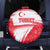 Turkey National Flag and Pattern Design Spare Tire Cover with Red Brush Stroke Effect