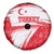 Turkey National Flag and Pattern Design Spare Tire Cover with Red Brush Stroke Effect