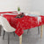 Turkey National Flag and Pattern Design Tablecloth with Red Brush Stroke Effect