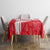 Turkey National Flag and Pattern Design Tablecloth with Red Brush Stroke Effect