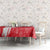 Turkey National Flag and Pattern Design Tablecloth with Red Brush Stroke Effect