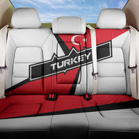 Turkey Flag and Modern Graphic Design Back Car Seat Cover with Bold Red and Black Elements