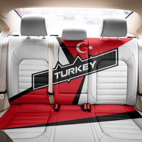 Turkey Flag and Modern Graphic Design Back Car Seat Cover with Bold Red and Black Elements