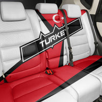 Turkey Flag and Modern Graphic Design Back Car Seat Cover with Bold Red and Black Elements