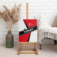 Turkey Flag and Modern Graphic Design Canvas Wall Art with Bold Red and Black Elements