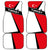 Turkey Flag and Modern Graphic Design Car Mats with Bold Red and Black Elements