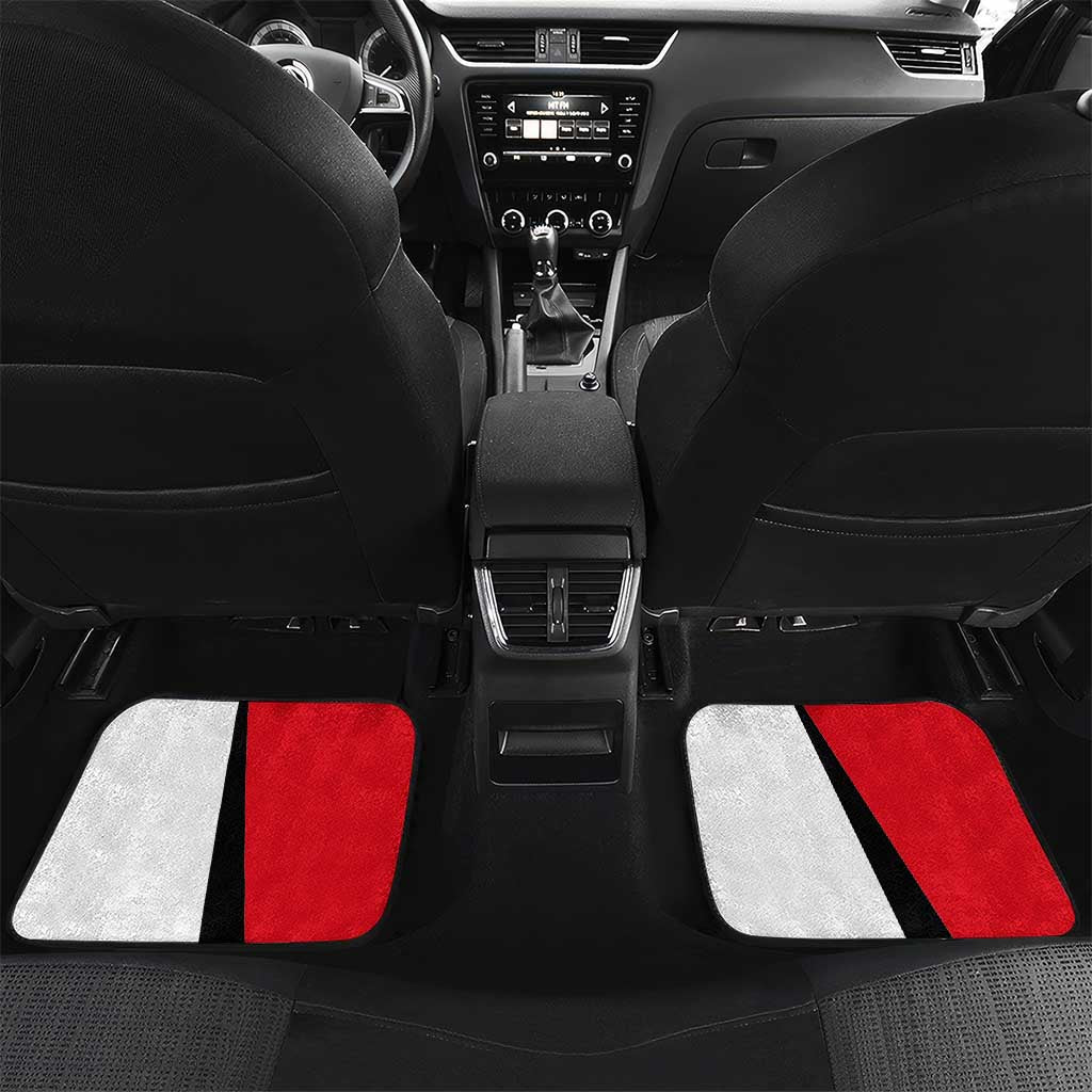 Turkey Flag and Modern Graphic Design Car Mats with Bold Red and Black Elements
