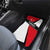 Turkey Flag and Modern Graphic Design Car Mats with Bold Red and Black Elements