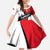 Turkey Flag and Modern Graphic Design Family Matching Summer Maxi Dress and Hawaiian Shirt with Bold Red and Black Elements