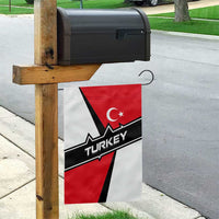Turkey Flag and Modern Graphic Design Garden Flag with Bold Red and Black Elements