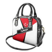 Turkey Flag and Modern Graphic Design Shoulder Handbag with Bold Red and Black Elements