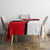 Turkey Flag and Modern Graphic Design Tablecloth with Bold Red and Black Elements