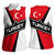 Turkey Flag and Modern Graphic Design Women Sleeveless Polo Shirt with Bold Red and Black Elements