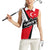 Turkey Flag and Modern Graphic Design Women Sleeveless Polo Shirt with Bold Red and Black Elements