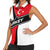 Turkey Flag and Modern Graphic Design Women Sleeveless Polo Shirt with Bold Red and Black Elements