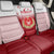 Turkey National Emblem and Cartoon Turkey Bird Back Car Seat Cover with Red and White Gradient Design