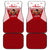Turkey National Emblem and Cartoon Turkey Bird Car Mats with Red and White Gradient Design