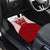 Turkey National Emblem and Cartoon Turkey Bird Car Mats with Red and White Gradient Design