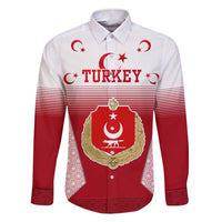 Turkey National Emblem and Cartoon Turkey Bird Family Matching Short Sleeve Bodycon Dress and Hawaiian Shirt with Red and White Gradient Design