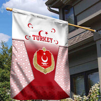 Turkey National Emblem and Cartoon Turkey Bird Garden Flag with Red and White Gradient Design