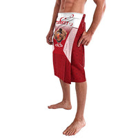 Turkey National Emblem and Cartoon Turkey Bird Lavalava with Red and White Gradient Design
