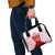 Turkey National Emblem and Cartoon Turkey Bird Shoulder Handbag with Red and White Gradient Design