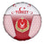 Turkey National Emblem and Cartoon Turkey Bird Spare Tire Cover with Red and White Gradient Design