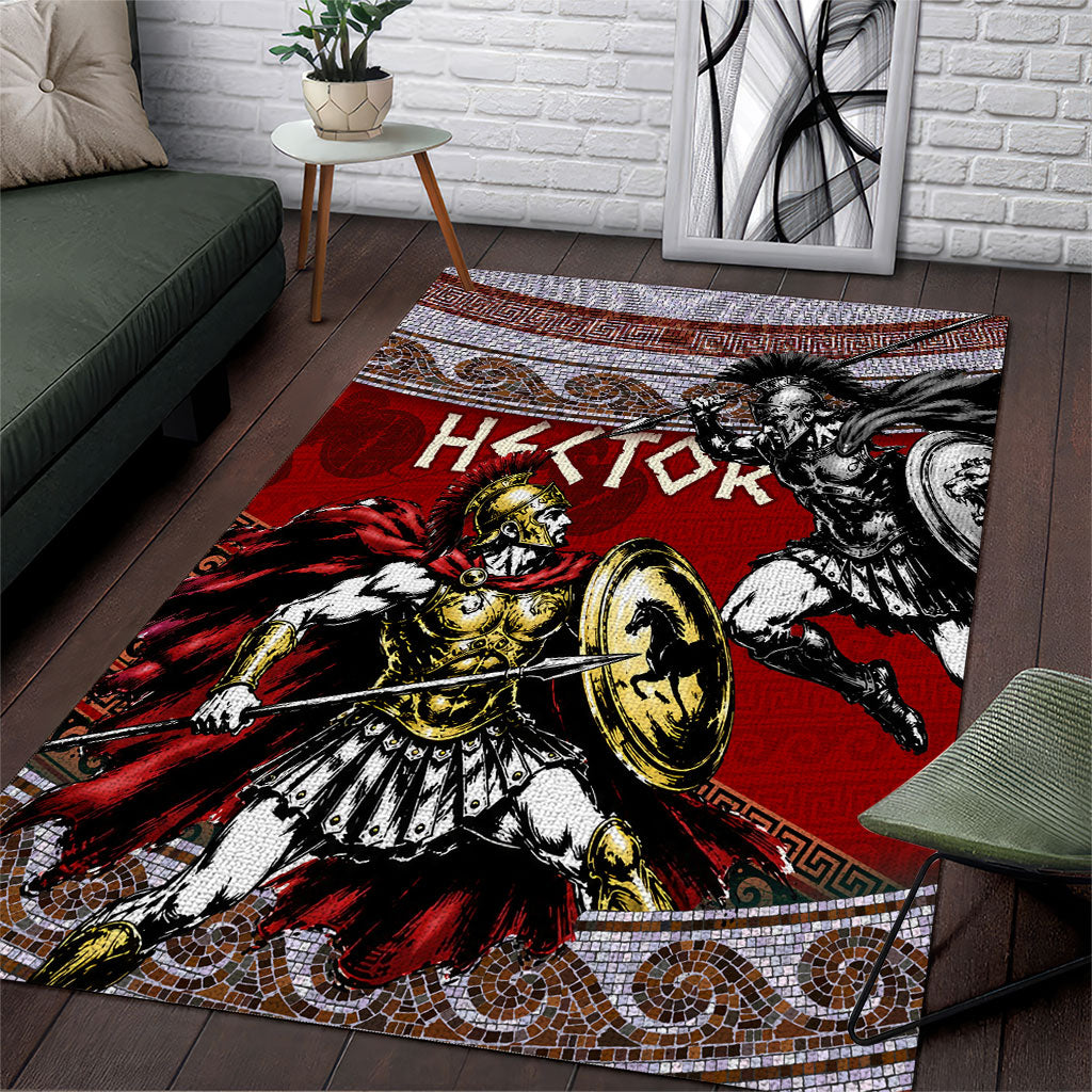 Hector Prince Of Troy Area Rug Ancient Greek Mythology Trojan Warrior