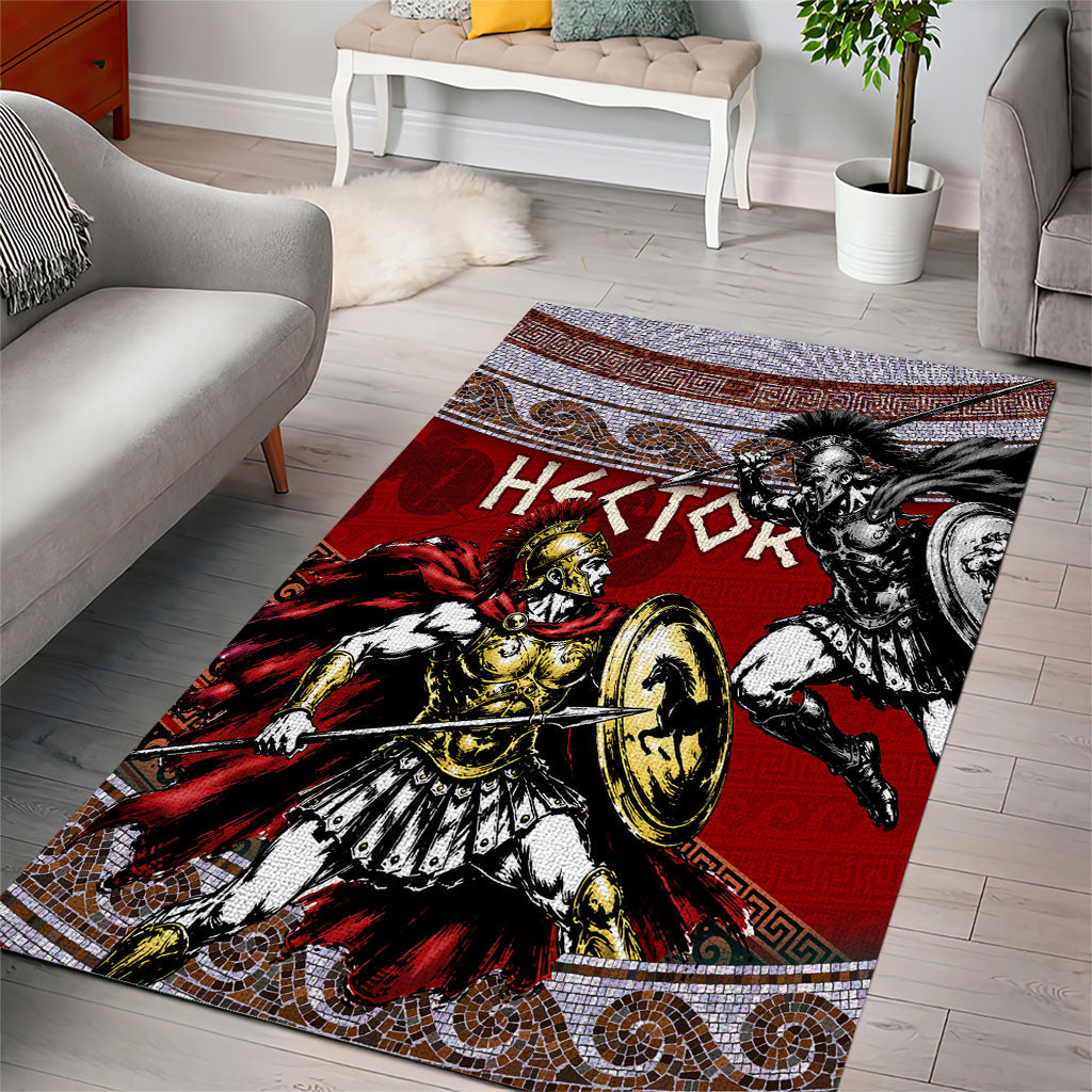 Hector Prince Of Troy Area Rug Ancient Greek Mythology Trojan Warrior