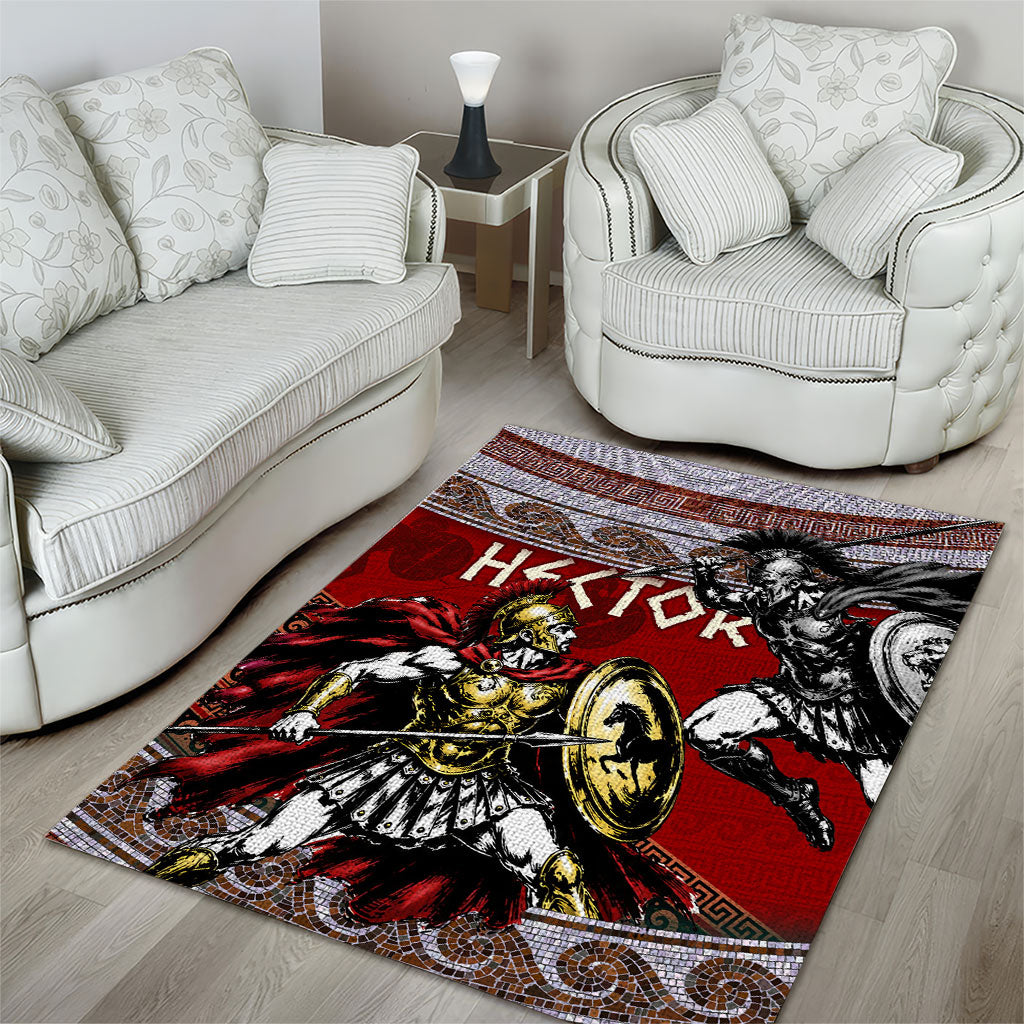 Hector Prince Of Troy Area Rug Ancient Greek Mythology Trojan Warrior